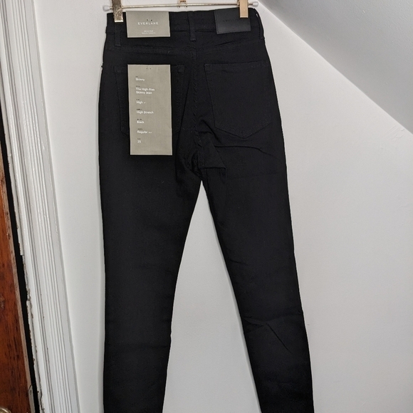 EVERLANE Authentic Stretch High-Rise Skinny in Black NEW Size 25 Regular - Picture 5 of 8
